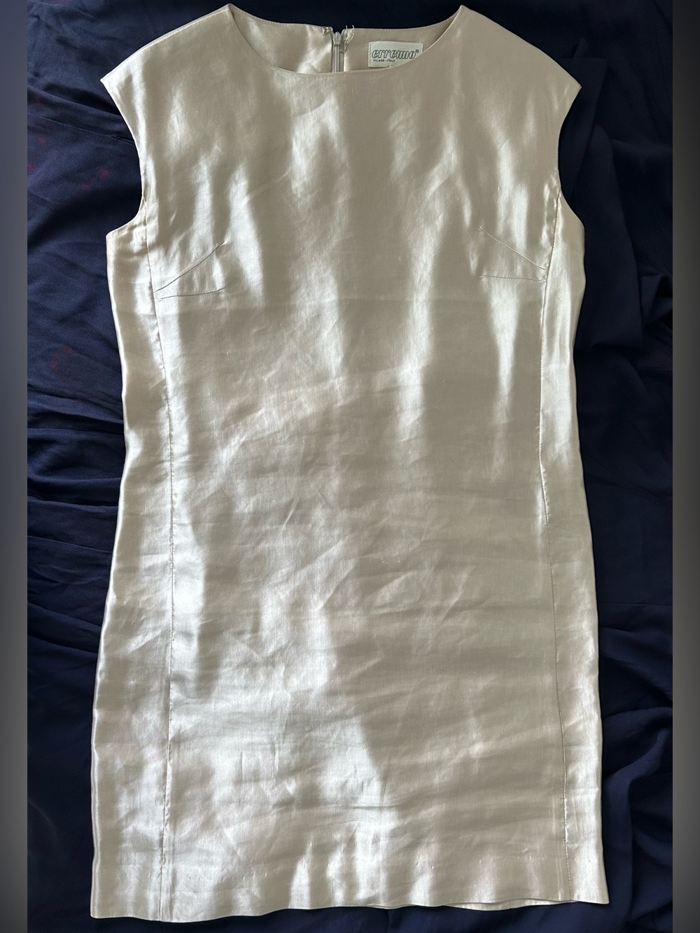 Cittadino Milano Italy Silk Dress in Champagne Color - Picture 11 of 12